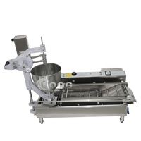 Machine à beignets commerciaux à 2 rangées, machine à beignets automatique, friteuse à beignets électrique, machine à faire des beignets Moich à vendre