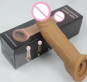 ソフトペニス拡大袖コックリング遅延射精強く拡大エクステンダーディックカバー大人の男性用おもちゃ - Product Image 1