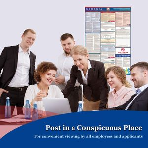 Affiche de la loi du <span class=keywords><strong>travail</strong></span> de l'État de Géorgie, conforme aux normes fédérales et OSHA, 2026, tout-en-un, 24x36 pouces, laminée, résistante aux UV et à l'eau (espagnol) - Product Image 3