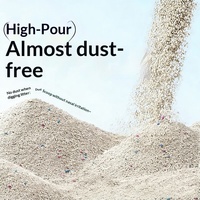 Litière pour chat en bentonite à faible teneur en poussière, anti-adhérente, puissante désodorisation, agglomération rapide, élimination des odeurs, litière pour chat mélangée à la cassave