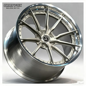 GRAYFOX Custom Brush Polish 2 pièces 17 18 -22 pouces 5x112 5x120 pour <span class=keywords><strong>BMW</strong></span> F30 G80 <span class=keywords><strong>E46</strong></span> G83 X5M M5 Audi Jantes en alliage forgé - Product Image 1