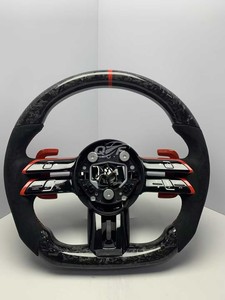 Volante Deportivo de Fibra de Carbono y Cuero para <span class=keywords><strong>Mercedes</strong></span>-Benz W206 X167 Clase G W464 C257 GLA CLA35 CLS 53 G63 GLS63 AMG - Product Image 3