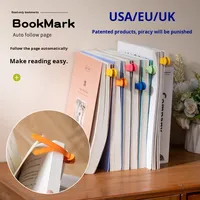 Marque-page vierge en silicone simple pour livres, support de page mémoire, outil de lecture avec suivi automatique et enregistrement automatique des pages