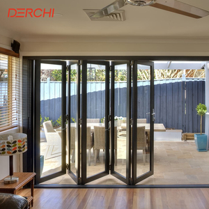 ฉนวนกันความร้อนประตูอลูมิเนียมพับได้ประตูกระจก - Product Image 2