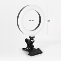 Anneau lumineux à clipser de 6 pouces, 3 modes de couleur, lumière vidéo USB à intensité réglable, anneau lumineux de bureau pour diffusion en direct et vidéoconférence