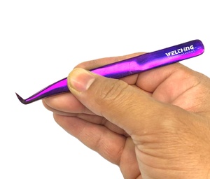 Pinzas tipo L redondeadas, volumen ruso, en tetas De Color púrpura - Product Image 1