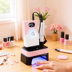 Lampe de manucure rechargeable 2-en-1 avec lime à ongles électrique et dissolvant de vernis, sans chauffage, outil portable - Product Image 1