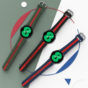Crested — bracelet de montre classique à rayures, en Silicone, pour <span class=keywords><strong>Samsung</strong></span> <span class=keywords><strong>Galaxy</strong></span> <span class=keywords><strong>Watch</strong></span> 4 44mm 40mm 42mm <span class=keywords><strong>46mm</strong></span>, nouveau, 2022 - Product Image 4