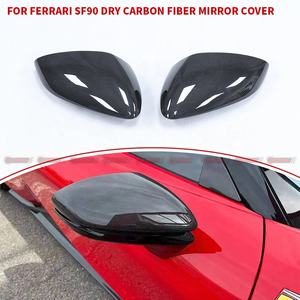 Carcasa de Espejo Retrovisor Lateral Trasero de Fibra de Carbono Seca de Alta Calidad, Estilo OEM, para Ferrari SF90 - Product Image 4