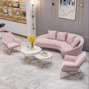 全新设计彩色3座天鹅绒布艺沙发设计客厅沙发
