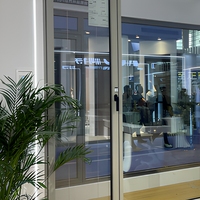 Fenêtre en aluminium oscillo-battante à rupture de pont thermique, double vitrage insonorisé pour villa et appartement, vente en gros