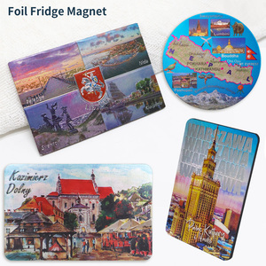 Fabbricazione personalizzata stampata fustellatura Souvenir turismo lamina d'argento magnete <span class=keywords><strong>per</strong></span> frigorifero 3d lamina d'argento magnete logo personalizzato Fai da te - Product Image 2