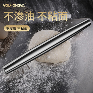 304 Stainless Steel Hollow <b>Rolling</b> <b>Pin</b> For Dumpling Wonton Dough Baking Non Stick Dishwasher Safe Jieyang Made - Product Image 2