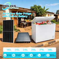 Congélateur coffre solaire 12V 24V 158L à compresseur DC, ouverture par le haut, pour camping-car, camping et stockage de viande à long terme aux États-Unis