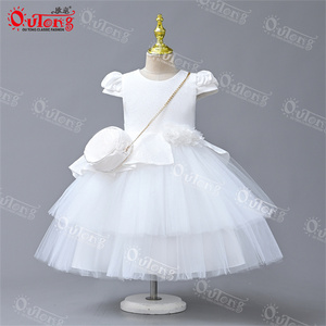 Yoliyolei-vestido de fiesta de tul con lazo para niña pequeña, vestido estampado de nuevo estilo, con sombrero, <span class=keywords><strong>2023</strong></span> - Product Image 5