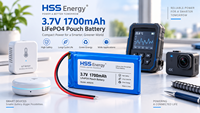 Pack de batteries lithium-ion 1S 3.7V 1700mAh pour enceinte Bluetooth, connecteur d'appareil intelligent, OEM