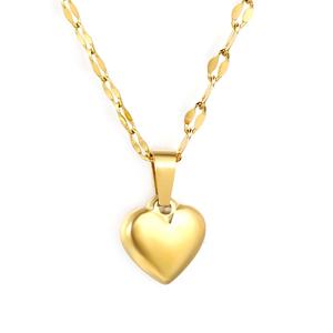 Nuevo Collar de Corazón Minimalista y Moderno, Chapado en Oro de 18K PVD, Collar con Colgante de Acero Inoxidable para Mujer, Regalo - Product Image 1