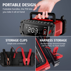 Chargeur de batterie de voiture électrique HTRC <span class=keywords><strong>P30</strong></span> 12V 24V LiFePO4 et plomb-acide pour motos et scooters électriques - Product Image 6