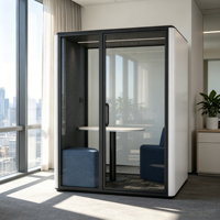 Cabine d'isolation acoustique modulaire moderne insonorisée pour négociations et discussions quotidiennes en bureau ouvert