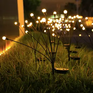 Firefly Light Solar Powered Swaying Warm Cold White Color Changing RGB Garden Pathway Outdoor Decoration Waterproof Solar Lights