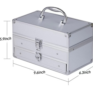 <span class=keywords><strong>Kit</strong></span> de cosméticos de 4 camadas, conjunto de maquiagem com caixa de cosméticos, <span class=keywords><strong>kit</strong></span> de maquiagem profissional - Product Image 3