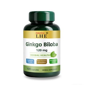 Fabricant de compléments alimentaires à base de Ginkgo Biloba pour la fonction cérébrale et le soutien de la circulation, 100 capsules de Ginkgo Biloba - Product Image 1