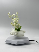 Support de présentation de pot de fleurs flottant à lévitation magnétique en forme d'avion, personnalisable, vente en gros, décoration