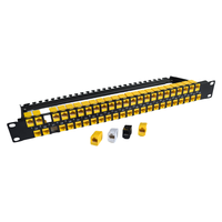 Panel Patch Modul CAT6 48-Port 1U 19 Inci Female to Female Langsung dari Pabrik, Modul Coupler Inline RJ45 UTP CAT6