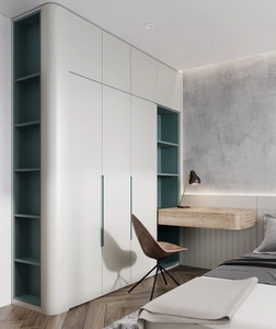 Organisateur <span class=keywords><strong>de</strong></span> vêtements encastré dans le mur avec portes magnétiques anti-poussière pour les espaces étroits et compactes des chambres d'appartements urbains - Product Image 2