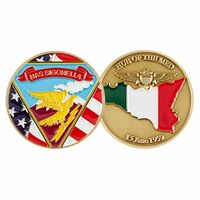 Moneda Conmemorativa Personalizada de Metal con Diseño de Cruz Electrochapada, Medallón 2D/3D Esmaltado en Oro y Plata