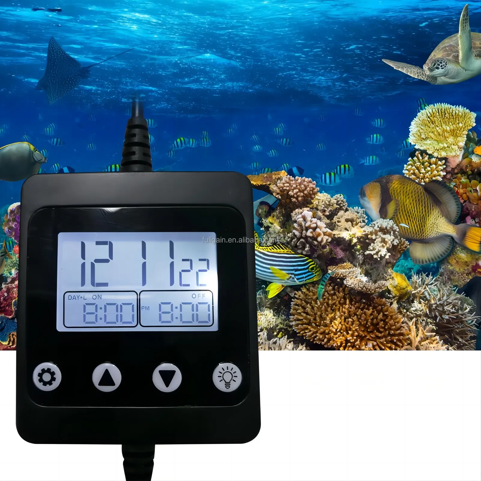 Aquarium Light Timer Fish Tank Light Controller and Dimmer with LCD display