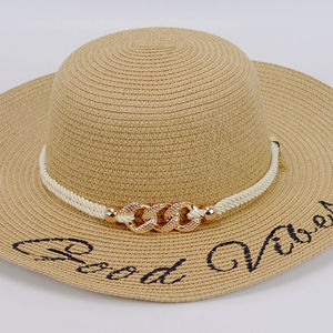 공장 가격 야외 남여 공용 플로피 모자 여성 해변 여름 태양 밀짚 넓은 챙 플로피 모자 - Product Image 1