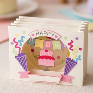 Happy Birthday Paper <b>Gift</b> Box Rigid Kraft <b>Card</b> Box Recyclable Craft Packaging for Candle Favors - Product Image 6
