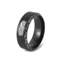 Bijoux vintage en gros, bague pour homme en acier inoxydable, bijoux historiques nordiques, bague viking