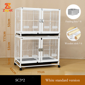 Jaula de Metal de Lujo con Vidrio Templado para Pájaros, Jaula de Cría para Loros, Jaula de Cría para Aves Grandes, Nido de Aves - Product Image 1