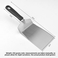 Vente en gros usine Spatule de cuisine en acier inoxydable de grande taille pour steak, crêpes, pizzas et hamburgers, avec fonction de racloir
