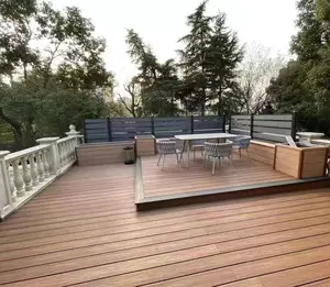 Outdoor sunlight resistance Flooring decking ASA WPC PVC co extrusion panel 140mm width 25mm 22mm thickness