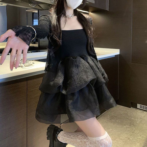 Abito estivo elegante personalizzato da fabbrica di abbigliamento per ragazze abiti da mamma Me con spalline sottili collo quadrato e Tutu al ginocchio - Product Image 5