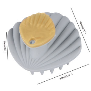 Cepillo de pelo de silicona con logotipo personalizado, cepillos de baño con forma de carcasa, esponjas, depuradores para limpieza del cuero cabelludo, masaje corporal - Product Image 4