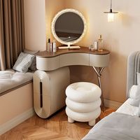Nouvelle coiffeuse d'angle moderne à LED 2026 pour petits appartements ou chambres à coucher