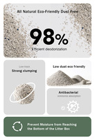 Litière pour chat écologique 100% naturelle en bentonite, en vrac, marque privée, sable d'argile sphérique, agglomération rapide