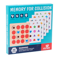Juego de Memoria de Madera Educativo y Popular para Niños de 2 a 4 y de 5 a 7 Años, Unisex, para Entrenamiento