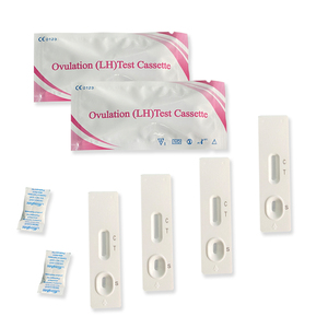DEEPBLUE Test d'ovulation LH urinaire en une étape, kit cassette, technologie or colloïdal, résultats en 3-5 minutes, détection de <span class=keywords><strong>grossesse</strong></span>, 2 ans - Product Image 1