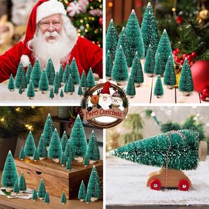 30 <span class=keywords><strong>mini</strong></span> sapins <span class=keywords><strong>de</strong></span> <span class=keywords><strong>Noël</strong></span> artificiels en forme <span class=keywords><strong>de</strong></span> brosse à bouteilles avec base en bois pour la décoration <span class=keywords><strong>de</strong></span> table à la maison - Product Image 4