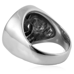 yunnique Men's Viking Style <b>Titanium</b> Steel <b>Ring</b> Skeleton Pattern Geometric Design Gift Jewelry - Product Image 4