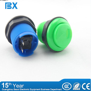 24mm Plug In Arcade Button For Fighting <b>Game</b> <b>Machine</b> Customization Colorful Push Button With Black Base - Product Image 2