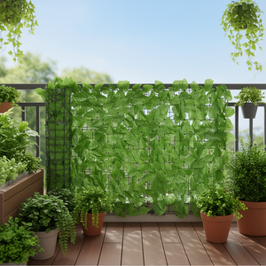 Tela de Polietileno Verde para Balcón, 196.9 x 29.5 Pulgadas, para Plantas Artificiales, Uso en Exteriores - Product Image 2