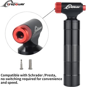 Inflador de Bicicleta Manual de <span class=keywords><strong>CO2</strong></span> Ctrepower, Compatible con Válvulas Presta/Schrader, Cartuchos Roscados de 12 x 16 g, para Bicicletas de Carretera/<span class=keywords><strong>MTB</strong></span>/Híbridas - Product Image 2