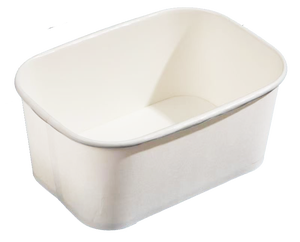 Dispos Biodegradable Eco Friendly Paper Food Bowl Kraft Lunch Box Square Rectangular Paper Bowl