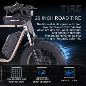 Vélo électrique tout-terrain UL2849 48V 1500W pour adulte, batterie lithium 18.2Ah, moteur brushless 7 vitesses, freins à disque hydrauliques - Product Image 4